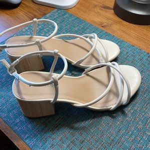 Torrid Strappy Sandals- Ivory, Size 7 1/2 wide